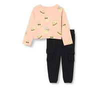 Amazon Essentials Conjunto de camiseta de manga larga y pantalones sin cierre Niña, Gato Simpático/Negro, 4 años