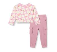 Amazon Essentials Conjunto de camiseta de manga larga y pantalones sin cierre Niña, Malva/Manzanas, 10 años