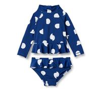 Amazon Essentials Conjunto de Camiseta de protección para bebé, Azul Oscuro, Marfil, Puntos Abstractos, 3-6 Meses
