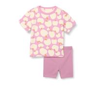 Amazon Essentials Conjunto de camiseta y pantalón corto para niña, malva/manzanas, talla M