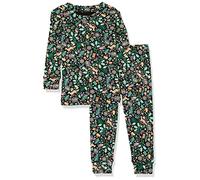 Amazon Essentials Conjunto de pijama unisex de algodón, ajustado, para bebés, folclórico negro, 12 meses