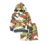 Amazon Essentials Conjunto de sudadera con capucha y pantalones Niño, Azul Marino Oscuro Camuflaje, 4 años