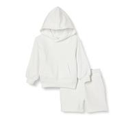 Amazon Essentials Conjunto de Sudadera con Capucha y Pantalones Niño, Blanco, 6-7 años