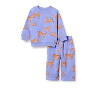Amazon Essentials Conjunto de Sudadera y Pantalón de Chándal de Felpa Francesa Unisex Bebés, Pack de 2, Morado Melón Tigre, 3-6 Meses