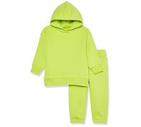 Amazon Essentials Conjunto de sudaderas con diseño actual Unisex Niño, Pack de 2, Verde Lima, 11-12 años