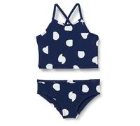 Amazon Essentials Conjunto de Tankini para niña, Azul Oscuro, Marfil, Puntos Abstractos, Talla XS