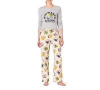 Amazon Essentials Conjunto para Dormir Ligero con Pantalón de Franela y Camiseta de Manga Larga Mujer, Hogwarts de Harry Potter - Mujer, XXL