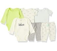 Amazon Essentials Conjuntos de Canastilla de Algodón Unisex Bebés, Pack de 6, Azul/Beige/Gris Mezcla/Hipopótamo/Hippos/Lunares, 24 Meses