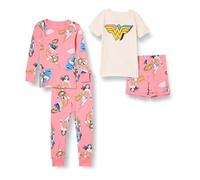 Amazon Essentials Conjuntos de Pijama Ceñidos de Algodón Unisex Niño, Poses de Wonder Woman - Niños, 8 años