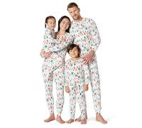 Amazon Essentials Conjuntos de Pijama Familiares para Navidad a Juego Mujer, Luces Festivas, L