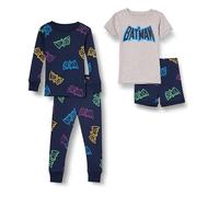Amazon Essentials DC Conjuntos de Pijama Ceñidos de Algodón Unisex Niño, Logotipo de Batman - Niños, 9 años
