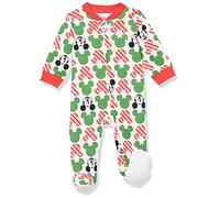Amazon Essentials Disney | Marvel Conjuntos de Pijama Ceñidos de Algodón Bebé Niño, Mickey Holiday - Sleep & Play, 3-6 meses