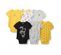 Amazon Essentials Disney | Marvel | Star Wars Bodies de Manga Corta Unisex Bebés, Pack de 6, Oh Bother de Winnie The Pooh, 0 meses