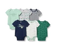 Amazon Essentials Disney | Marvel | Star Wars Bodies de Manga Corta Unisex Bebés, Pack de 6, Star Wars Niño, 0-3 meses