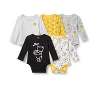Amazon Essentials Disney | Marvel | Star Wars Bodies de Manga Larga Unisex bebé, Pack de 5, Oh Bother de Winnie The Pooh, 6-9 meses