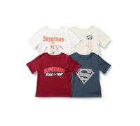 Amazon Essentials Disney | Marvel | Star Wars Camisetas de Manga Corta Niños, Paquete de 4, Superman Metrópolis, 9 años