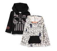 Amazon Essentials Disney | Marvel | Star Wars Camisetas de Manga Larga con Capucha Ligeras Niño, Pack de 2, Star Wars Darth Vader, 9 años