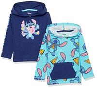Amazon Essentials Disney | Marvel | Star Wars Camisetas de Manga Larga con Capucha Ligeras Niño, Pack de 2, Estampado de Eslogan 1, 6-7 años