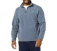 Amazon Essentials Disney | Marvel | Star Wars Chaquetas de Forro Polar con Cuello Perkins y Cremallera de un Cuarto Hombre, Marvel Comic Logo, S