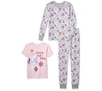 Amazon Essentials Disney | Marvel | Star Wars Conjunto de Pijama Bebé Niña, Rosa/Gris, Frozen 2/Copo de Nieve, 18 Meses