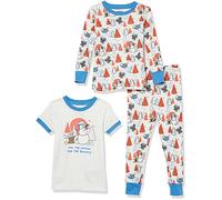 Amazon Essentials Disney | Marvel | Star Wars - Conjunto de pijama de algodón ajustado para niños, 3 piezas, Star Wars Mando Winter, 10
