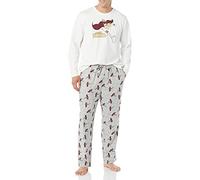 Amazon Essentials Disney | Marvel | Star Wars Conjunto de Pijama en Franela Hombre, Marvel Thor - Mens, XS