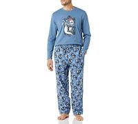 Amazon Essentials Disney | Marvel | Star Wars Conjunto de Pijama en Franela Hombre, Nightmare Santa Jack - Mens, M