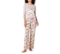 Amazon Essentials Disney | Marvel | Star Wars Conjunto de Pijama en Franela Mujer, Marvel Holiday Bricks - Womens, XS