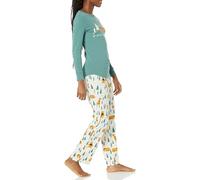 Amazon Essentials Disney | Marvel | Star Wars Conjunto de Pijama en Franela Mujer, Pooh Holiday Forest - Womens, XXL