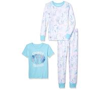 Amazon Essentials Disney | Marvel | Star Wars Conjunto de Pijama Niña, Blanco/Azul, Frozen 2 Juntos Más Fuertes, 3 años