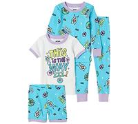 Amazon Essentials Disney | Marvel | Star Wars - Conjunto de Pijama para niñas, 4 Piezas (Anteriormente Spotted Zebra), Star Wars Mandalorian Friends, 14-16