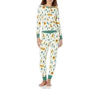 Amazon Essentials Disney | Marvel | Star Wars Conjuntos de Pijama Ceñidos de Algodón Mujer, Pooh Holiday Forest - Womens Snug Fit, S