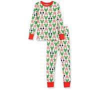 Amazon Essentials Disney | Marvel | Star Wars Conjuntos de Pijama Ceñidos de Algodón Niño, Mickey Holiday - Baby And Kids, 8 años