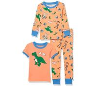 Amazon Essentials Disney | Marvel | Star Wars Conjuntos de Pijama Ceñidos de Algodón Niño, Pack de 3, Juego de 3 Piezas Toy Story Rex, 6-7 años