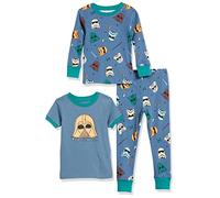 Amazon Essentials Disney | Marvel | Star Wars Conjuntos de Pijama Ceñidos de Algodón Niño, Pack de 3, Juego de 3 Piezas de Star Wars Navy Rule The Galaxy, 9 años