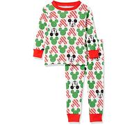 Amazon Essentials Disney | Marvel | Star Wars Conjuntos de Pijama Ceñidos de Algodón Unisex Bebés, Mickey Holiday - Baby And Kids, 24 meses