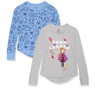Amazon Essentials Disney | Marvel | Star Wars | Frozen Camisetas Térmicas de Manga Larga Niña, Pack de 2, Frozen 2 Líder NATO, 2 años