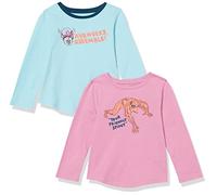 Amazon Essentials Disney | Marvel | Star Wars | Frozen | Princess Camisetas de Manga Larga Niña, Pack de 2, Marvel Assemble, 9 años