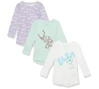 Amazon Essentials Disney | Marvel | Star Wars | Frozen | Princess Camisetas Tipo túnica de Manga Larga Niña, Pack de 3, Frozen Friends, 3 años