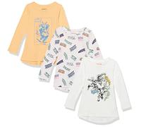 Amazon Essentials Disney | Marvel | Star Wars | Frozen | Princess Camisetas Tipo túnica de Manga Larga Niña, Pack de 3, Marvel Thor, 3 años