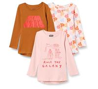Amazon Essentials Disney | Marvel | Star Wars | Frozen | Princess Camisetas Tipo túnica de Manga Larga Niña, Pack de 3, Star Wars Rule The Galaxy (Gobernar La Galaxia), 6-7 años