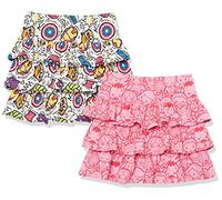 Amazon Essentials Disney | Marvel | Star Wars | Frozen | Princess Faldas Cortas de Punto con pantalón Interior y Volantes Niña, Pack de 2, Rosa/Marvel, 4 años