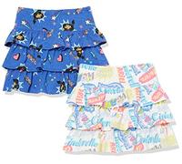 Amazon Essentials Disney | Marvel | Star Wars | Frozen | Princess Faldas Cortas de Punto con pantalón Interior y Volantes Niña, Pack de 2, Princess Jasmine, 4 años