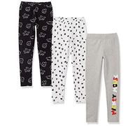 Amazon Essentials Disney | Marvel | Star Wars | Frozen | Princess Leggings Niña, Pack de 3, Mickey Clásico, 11-12 años