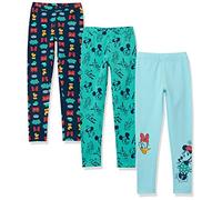 Amazon Essentials Disney | Marvel | Star Wars | Frozen | Princess Leggings Niña, Pack de 3, Mickey Y Sus Amigos, 8 años