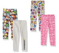 Amazon Essentials Disney | Marvel | Star Wars | Frozen | Princess Leggings Niña, Pack de 4, Marvel Captain America, 11-12 años