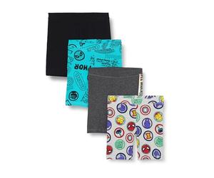 Amazon Essentials Disney | Marvel | Star Wars | Frozen | Princess Pantalón Corto de Ciclismo Niña, Pack de 4, Iconos de Marvel, 9 años