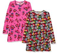 Amazon Essentials Disney | Marvel | Star Wars | Frozen | Princess Vestidos de Punto para Jugar de Manga Larga (Anteriormente Spotted Zebra) Niña, Pack de 2, Rosa Marvel Spiderman, 11-12 años