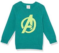 Amazon Essentials Disney | Marvel | Star Wars Jerséis con cuello redondo Niño, Avengers Logo - Boys, 8 años