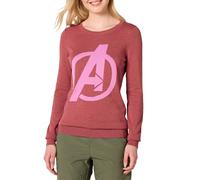 Amazon Essentials Disney | Marvel | Star Wars Jerséis ligeros con cuello redondo Mujer, Avengers Logo - Womens, XS